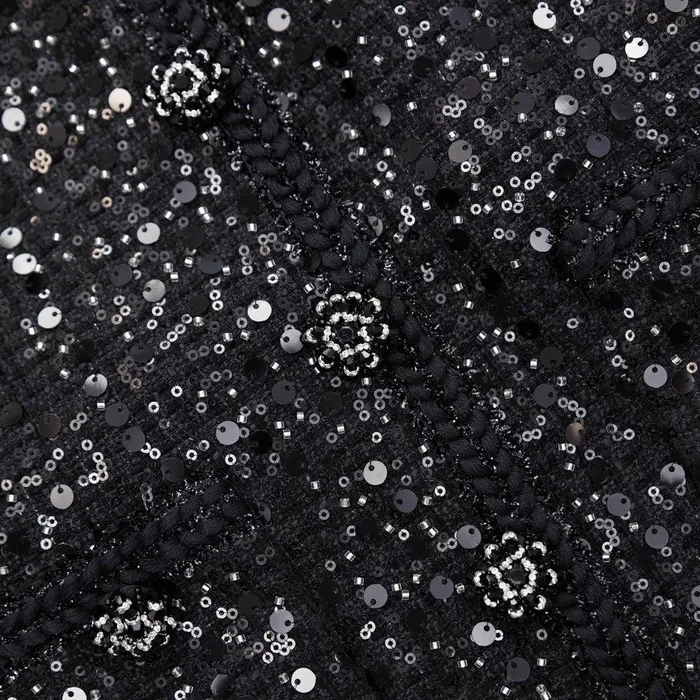 Self Portrait Dresses Black Sequin Boucle Tailored Midi Dress 8211 Women Self Portrait Dresses Black Sequin Boucle Tailored Midi Dress 8211 Women