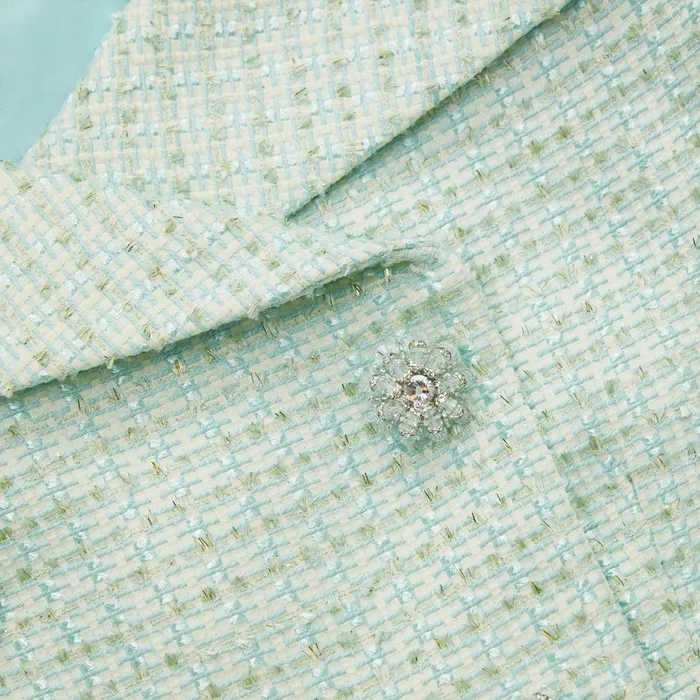 Self Portrait Dresses Mint Boucle Tailored Midi Dress 8211 Women