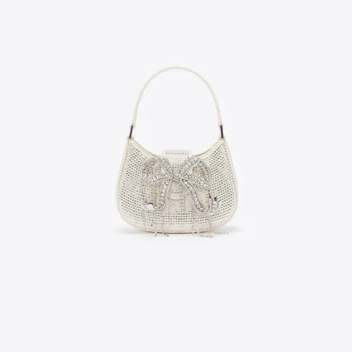 Self Portrait Micro Champagne Rhinestone Micro Crescent Bag 8211 Women