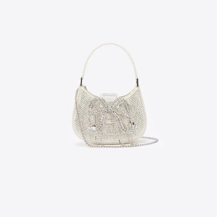 Self Portrait Micro Champagne Rhinestone Micro Crescent Bag 8211 Women