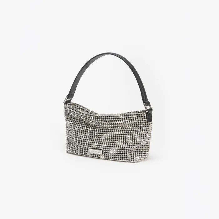 Self Portrait Shoulder Bags Silver Diamante Small Hobo Bag 8211 Women