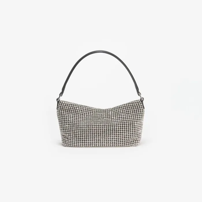 Self Portrait Shoulder Bags Silver Diamante Small Hobo Bag 8211 Women
