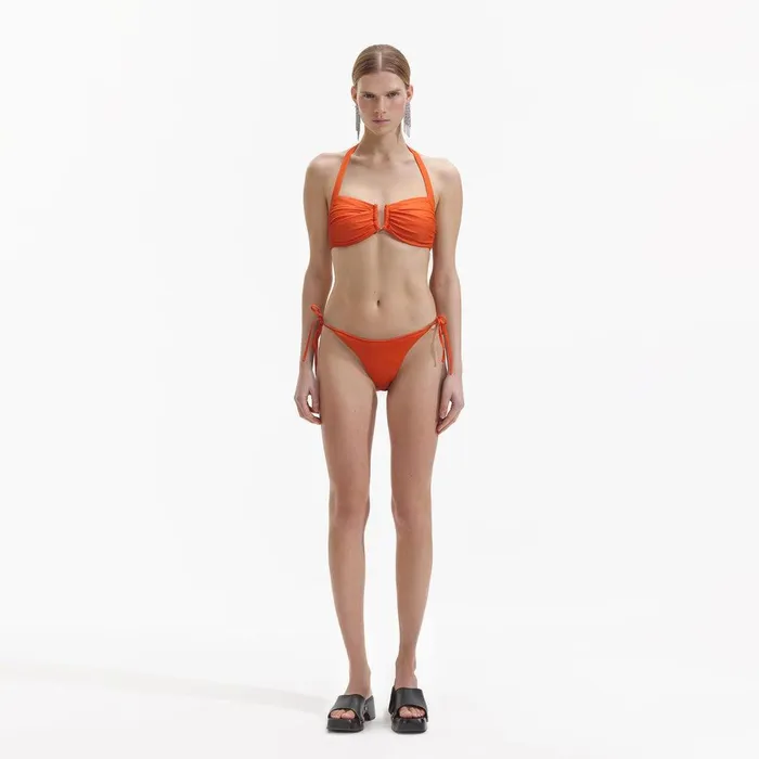 Self Portrait Swim and Resort Orange Bikini Top 8211 Women