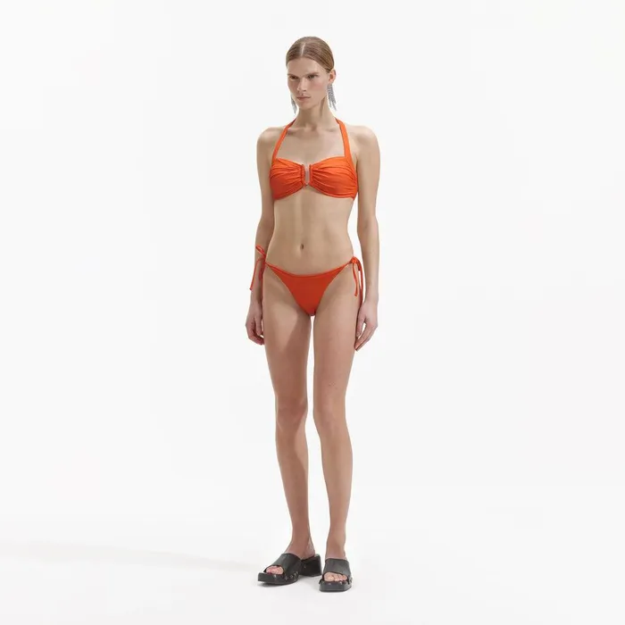 Self Portrait Swim and Resort Orange Bikini Top 8211 Women