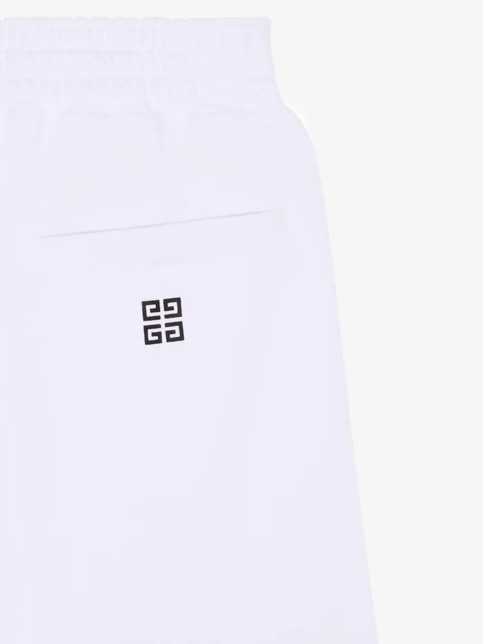 Sewn and Layer Bermuda Shorts In Fleece Greywhite Kids Givenchy