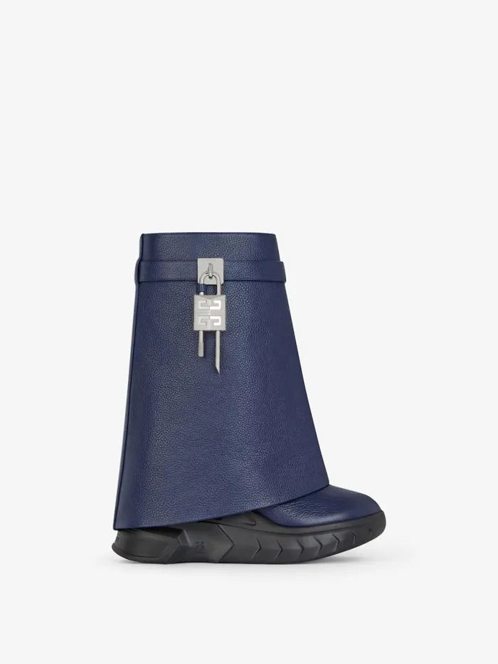 Shark Lock Biker Ankle Boots In Grained Leather Petrol Blue Women Givenchy Shark Lock Shark Lock Biker Ankle Boots In Grained Leather Petrol Blue Women Givenchy Shark Lock