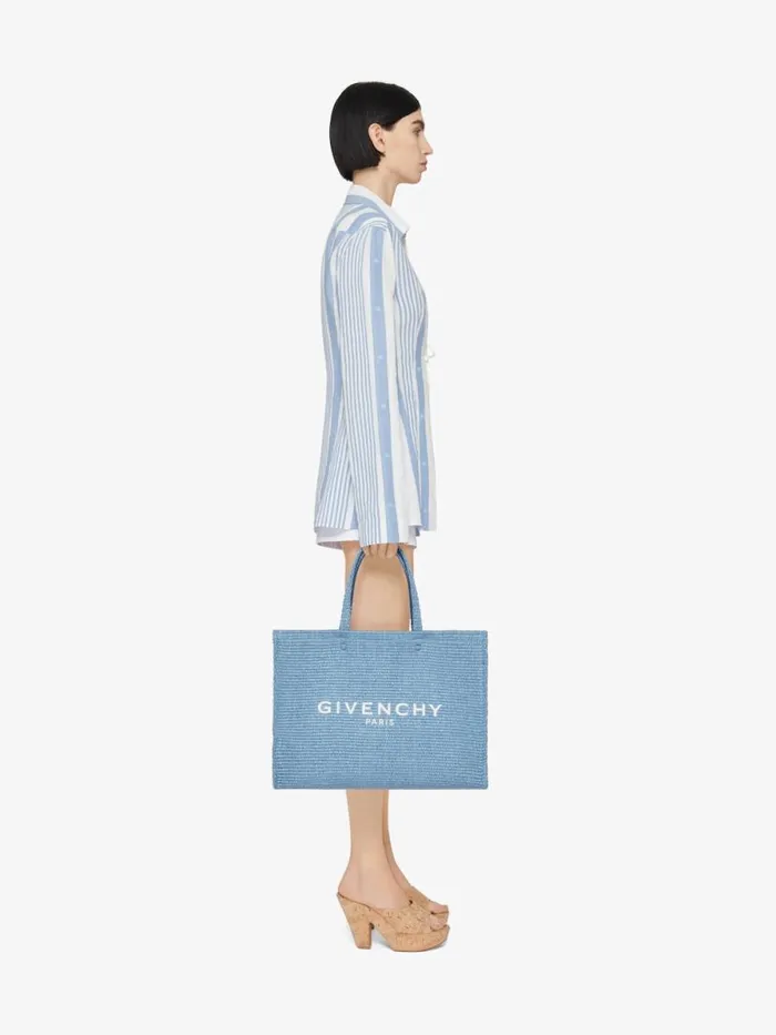 Shirt In Cotton And Linen With 4g Stripes Blueoff White Women Givenchy Tops and Shirts