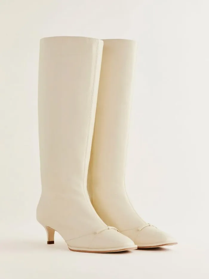 Shoes The Reformation Gal Knee High Boot Parmesan Leather