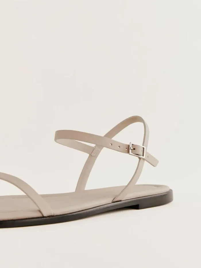 Shoes The Reformation Lake Flat Sandal Porridge