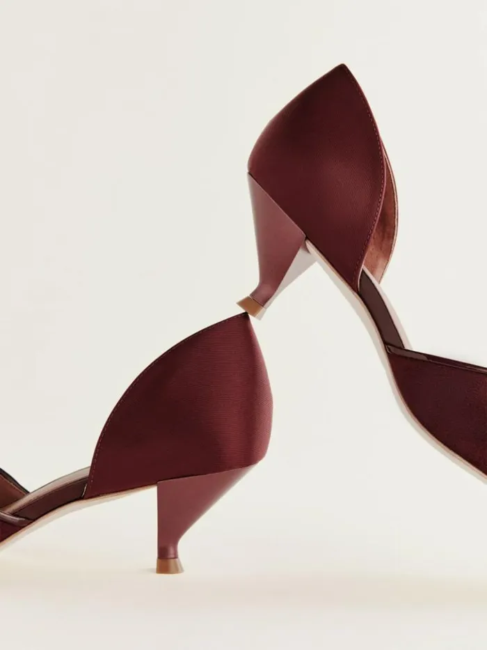 Shoes The Reformation Nunzia Kitten Pump Ruby Suede