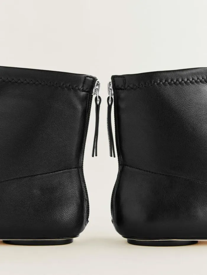 Shoes The Reformation Payton Stretch Bootie Black Stretch Leather