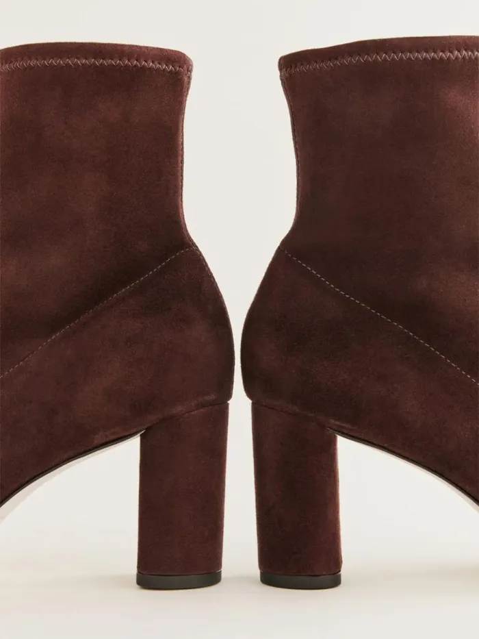 Shoes The Reformation Presley Ankle Boot Espresso Stretch Suede