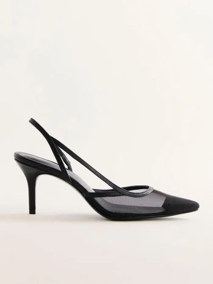 Shoes The Reformation Whitnee Slingback Heels Black