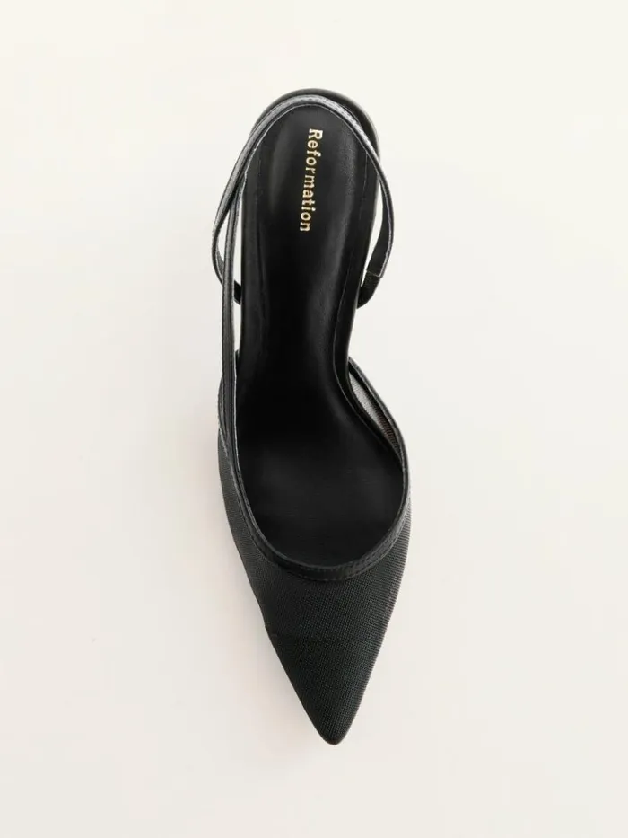 Shoes The Reformation Whitnee Slingback Heels Black