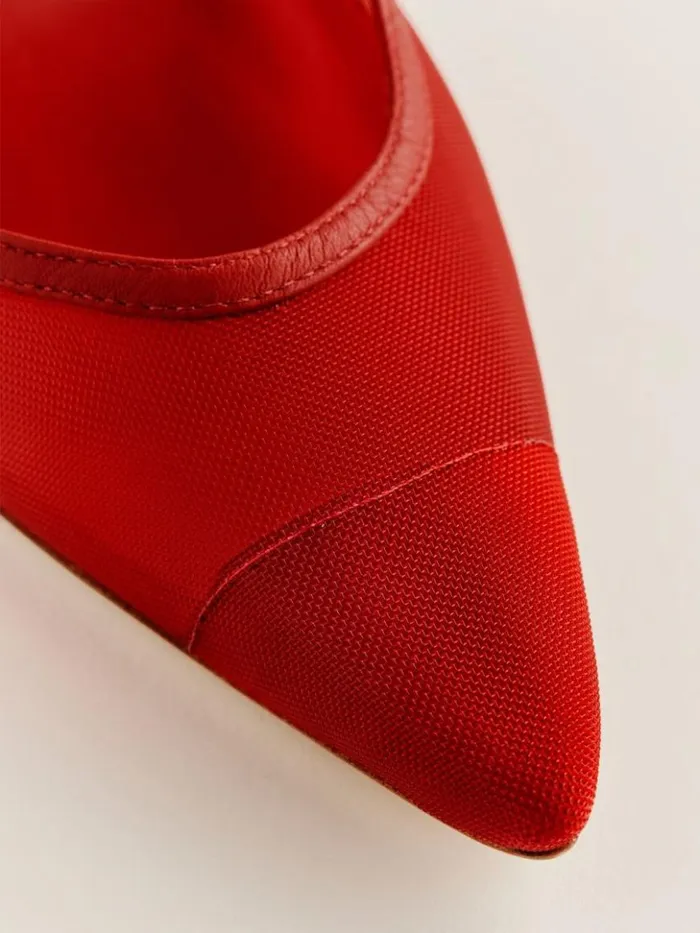 Shoes The Reformation Whitnee Slingback Heels Lipstick Mesh