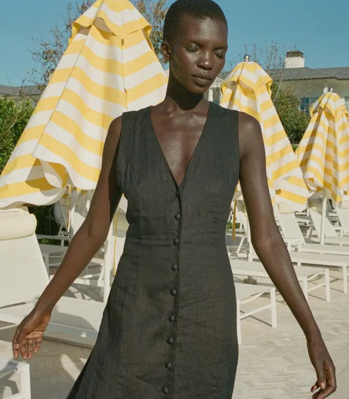 Shop ALLENE DRESS Black DEN Dresses