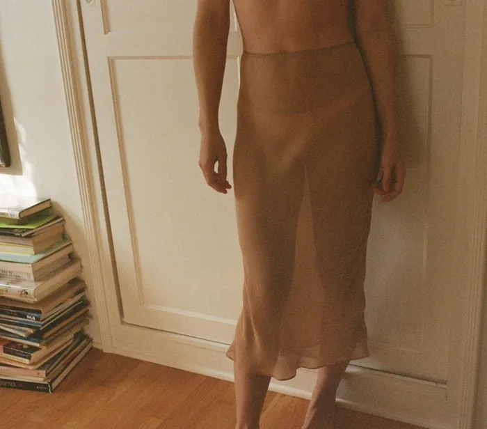 Shop LONG SKIRT SLIP Sand Dollar DEN Delicates and Sleepwear