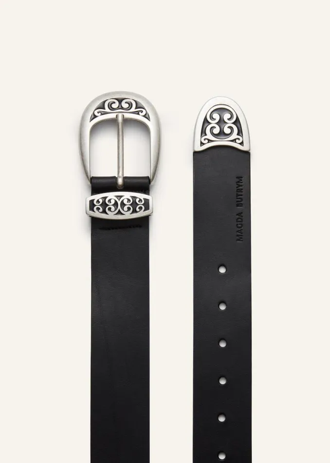 Shop Magda Butrym Accessories Volute Belt In Black