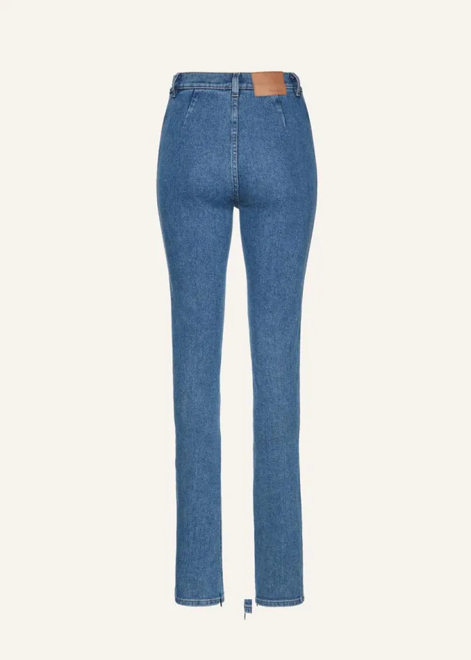 Shop Magda Butrym Denim Slim Denim Pants In Blue Shop Magda Butrym Denim Slim Denim Pants In Blue
