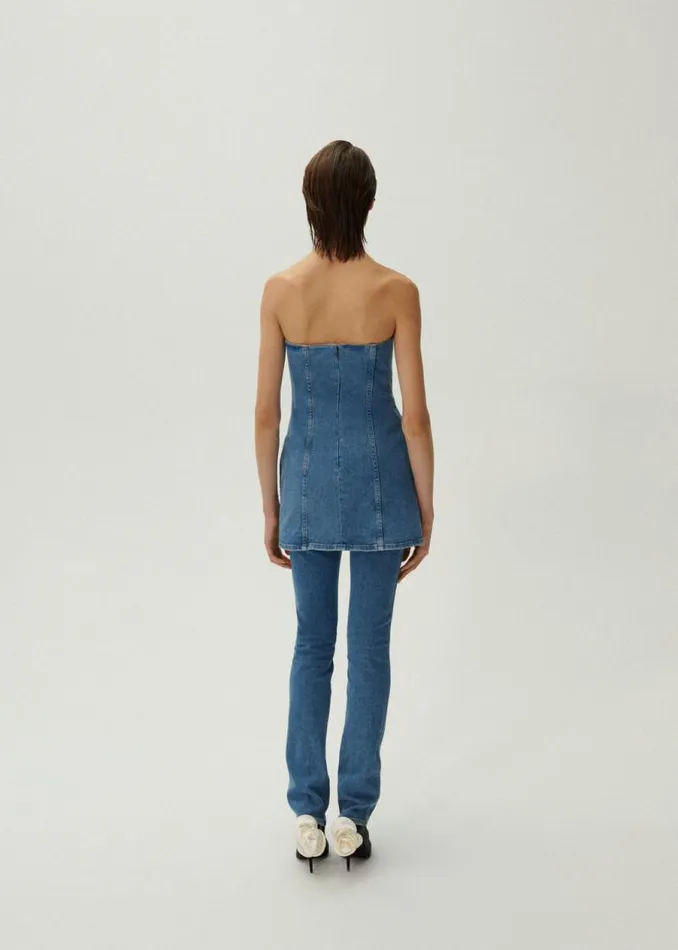 Shop Magda Butrym Denim Slim Denim Pants In Blue Shop Magda Butrym Denim Slim Denim Pants In Blue