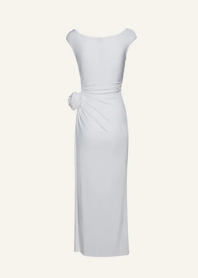 Shop Magda Butrym Dresses Drop Waist Jersey Tank Dress In White Shop Magda Butrym Dresses Drop Waist Jersey Tank Dress In White