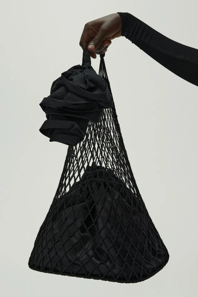 Shop Magda Butrym Handbags Maxi Devana Bag In Black Shop Magda Butrym Handbags Maxi Devana Bag In Black