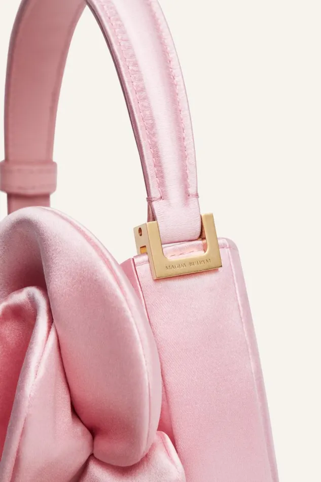 Shop Magda Butrym Handbags Micro Vesna Pink Satin Shop Magda Butrym Handbags Micro Vesna Pink Satin
