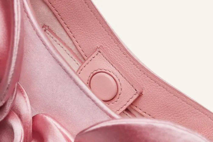 Shop Magda Butrym Handbags Micro Vesna Pink Satin Shop Magda Butrym Handbags Micro Vesna Pink Satin