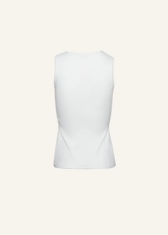 Shop Magda Butrym Tops Crochet Bra Tank Top In White Shop Magda Butrym Tops Crochet Bra Tank Top In White
