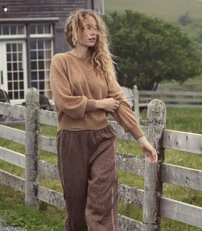 Shop MARSENA SWEATER Hazelnut DEN Knitwear