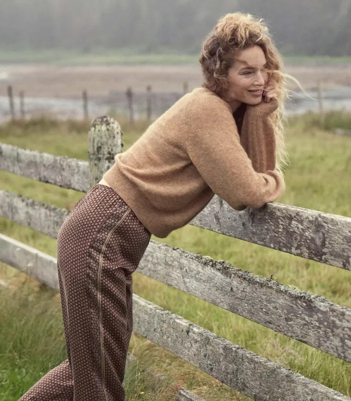 Shop MARSENA SWEATER Hazelnut DEN Knitwear
