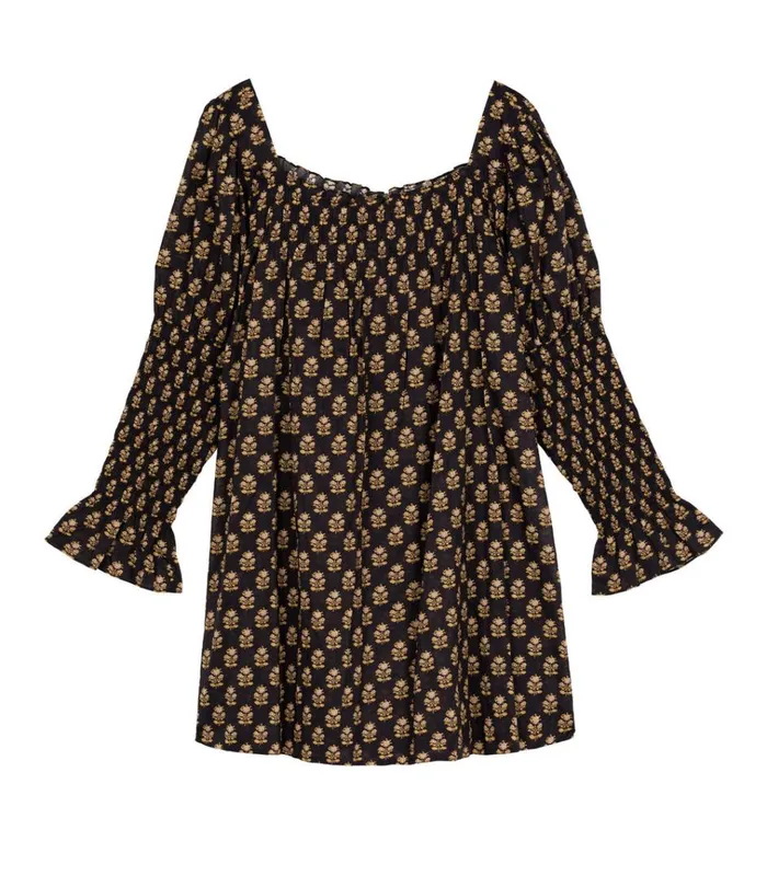 Shop SABIA DRESS Noir Meadowsweet Floral DEN Dresses