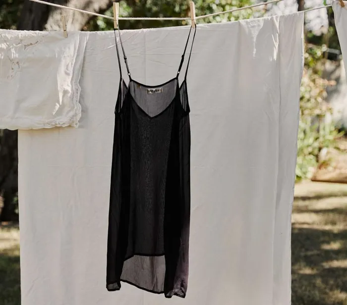 Shop SHORT DEEP VNECK SLIP Black DEN Delicates and Sleepwear