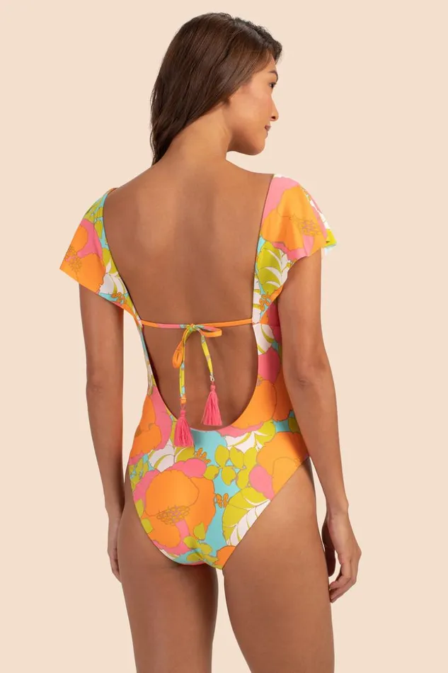 SHOP Trina Turk ONE PIECE SWIMWEAR PLAYA DE FLOR FLUTTER MAILLOT