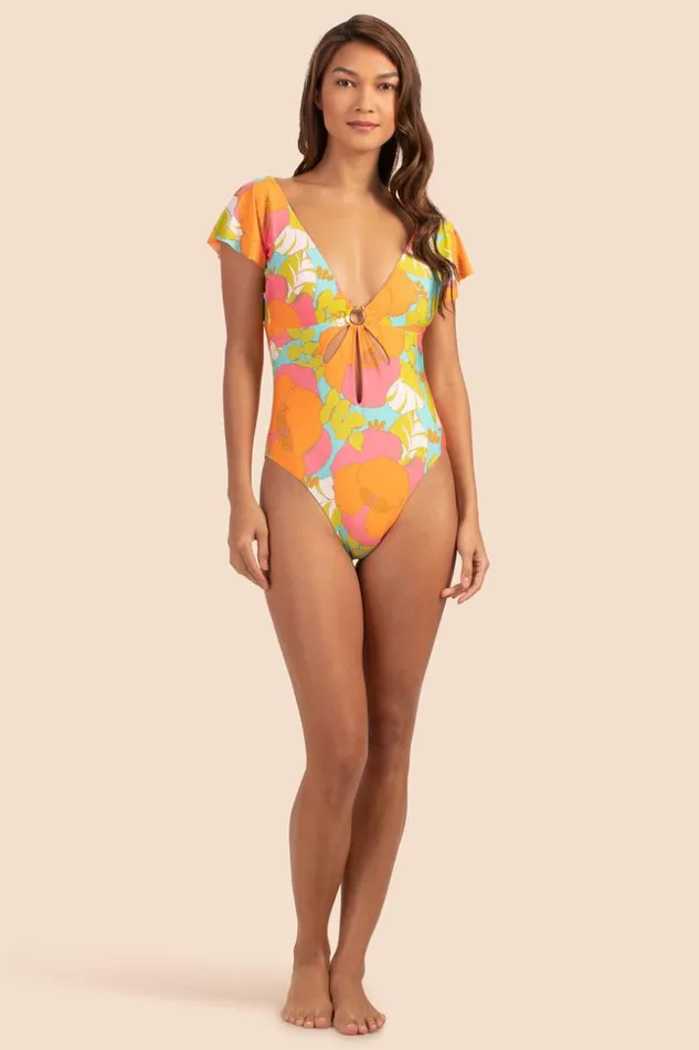 SHOP Trina Turk ONE PIECE SWIMWEAR PLAYA DE FLOR FLUTTER MAILLOT