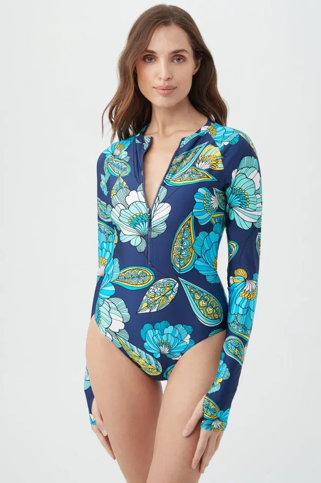 SHOP Trina Turk ONE PIECE SWIMWEAR WOMEN039S PIROUETTE LONG SLEEVE ZIP UP ONE PIECE PADDLE SUIT SHOP Trina Turk ONE PIECE SWIMWEAR WOMEN039S PIROUETTE LONG SLEEVE ZIP UP ONE PIECE PADDLE SUIT