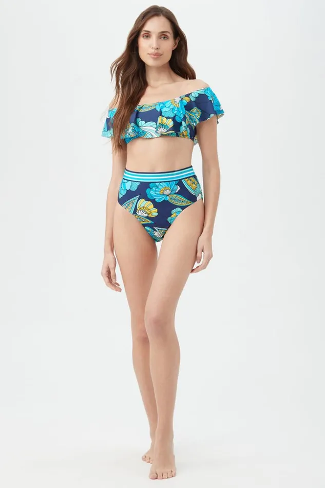 SHOP Trina Turk SWIM BOTTOMS WOMEN039S PIROUETTE BANDED HIGH WAIST SWIM BOTTOM