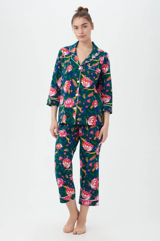 SHOP Trina Turk WOMEN039S SLEEPWEAR INDIA GARDEN CROPPED PJ SET
