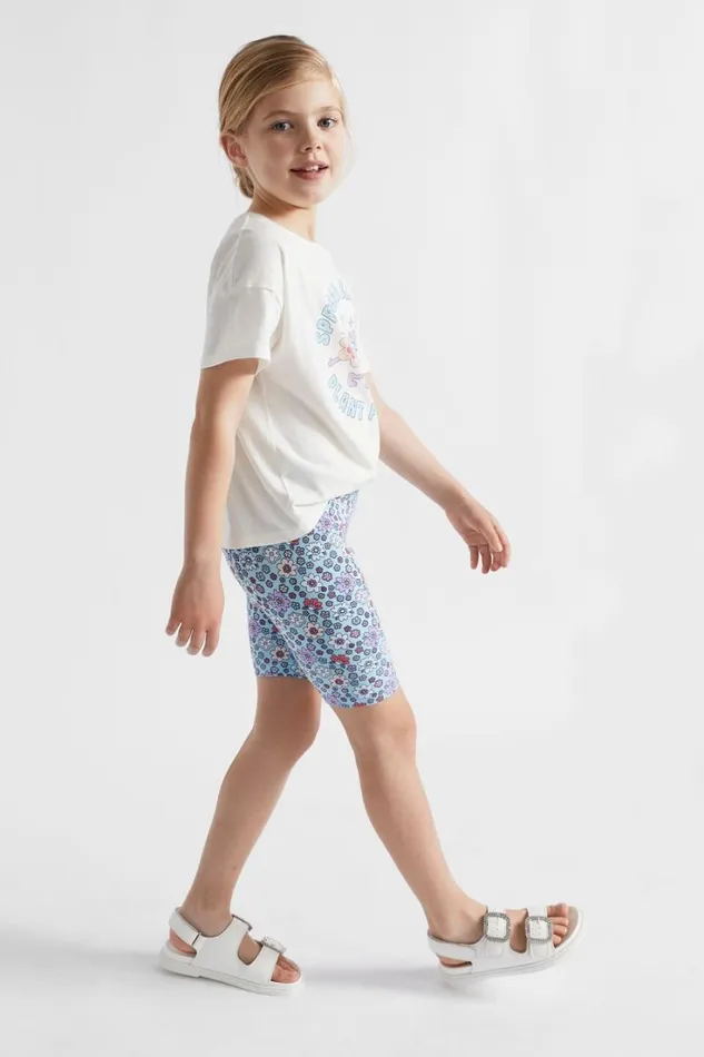 Shorts Girl Seed Heritage Ditsy Bike Short Ocean Blue