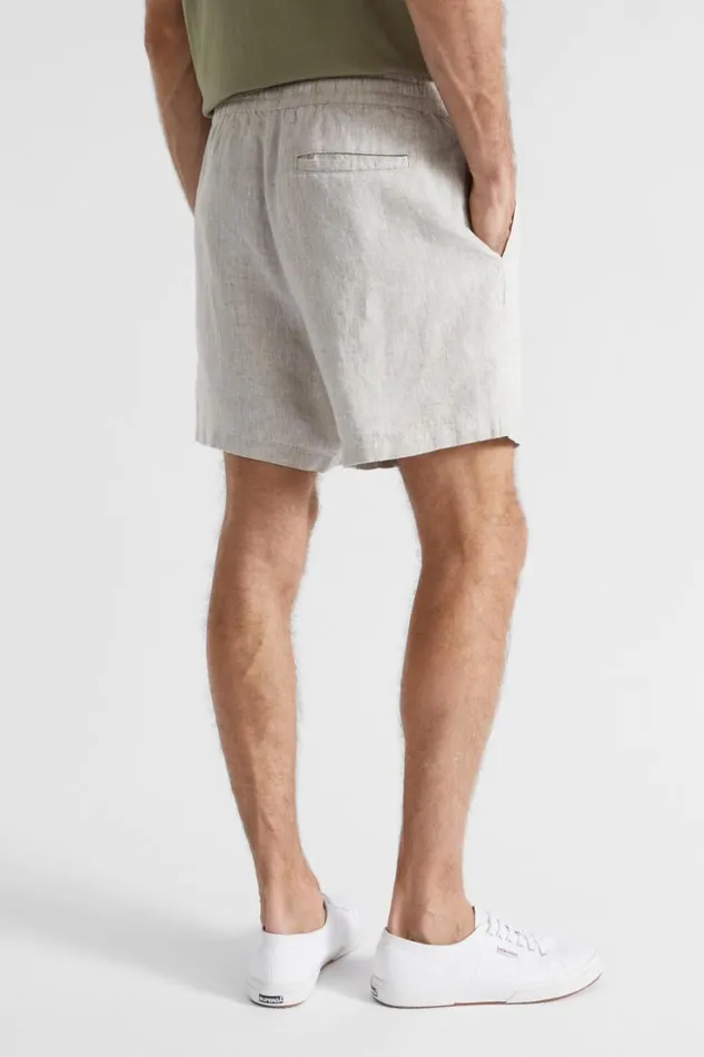 Shorts Man Seed Heritage Linen Short Ecru Crossdye