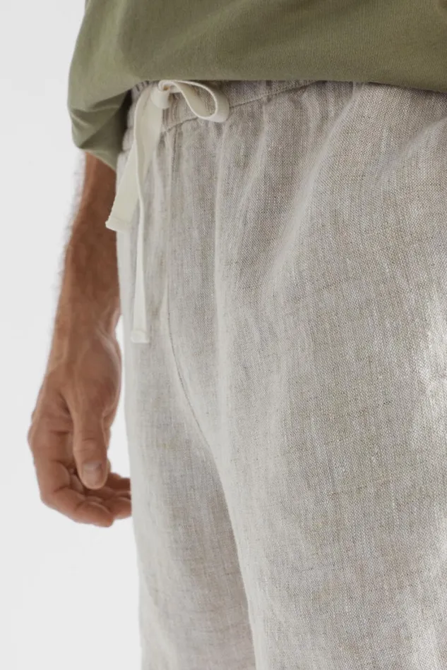 Shorts Man Seed Heritage Linen Short Ecru Crossdye
