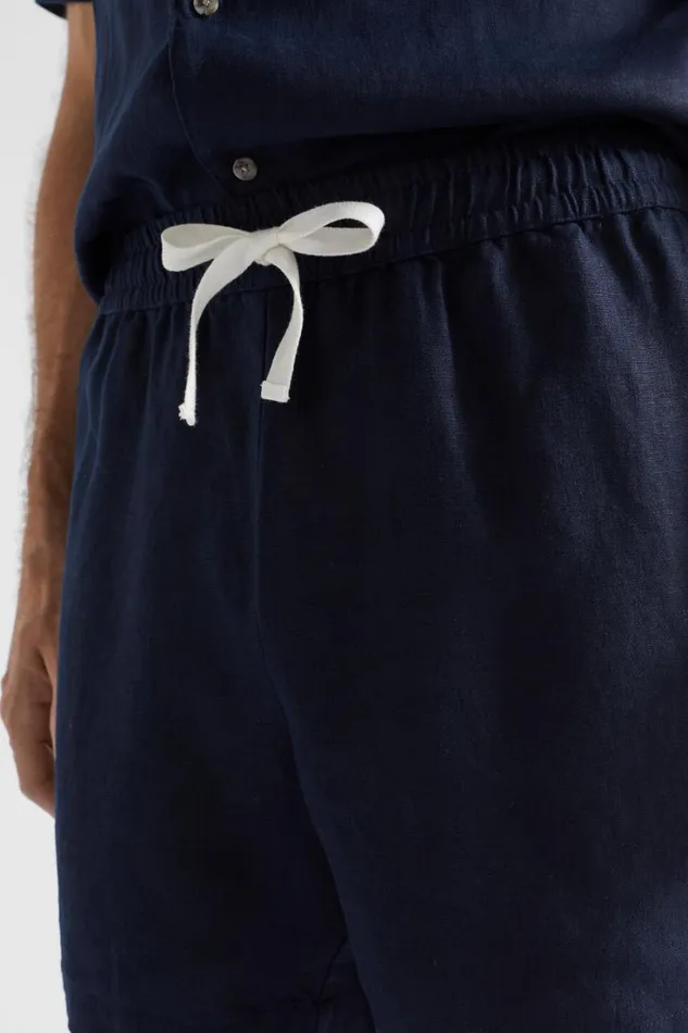 Shorts Man Seed Heritage Linen Short Midnight Blue