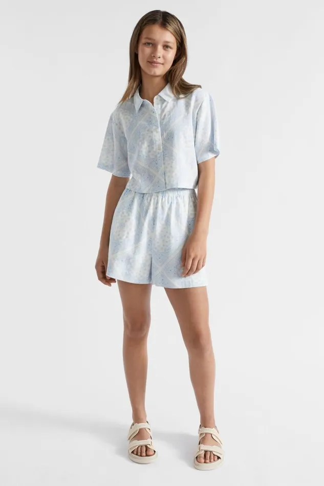 Shorts Teen Girl Seed Heritage Bandana Short White