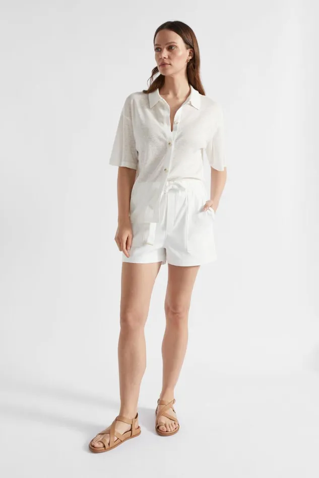 Shorts Woman Seed Heritage Casual Tie Short Cloud Cream