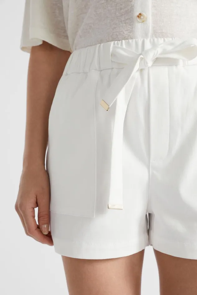 Shorts Woman Seed Heritage Casual Tie Short Cloud Cream