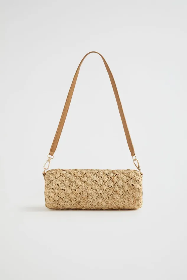Shoulder Bags Woman Seed Heritage Textured Barrel Bag Caramel