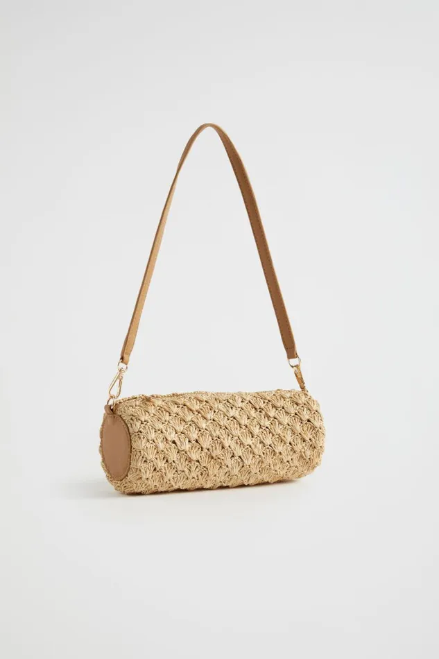 Shoulder Bags Woman Seed Heritage Textured Barrel Bag Caramel