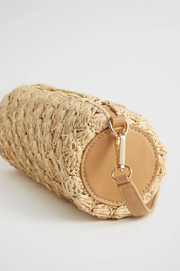 Shoulder Bags Woman Seed Heritage Textured Barrel Bag Caramel