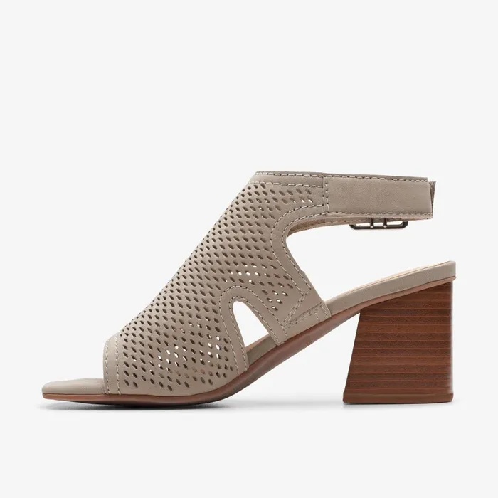 Siara 65 Flow Stone Nubuck Women Clarks Sandals and Flip Flops