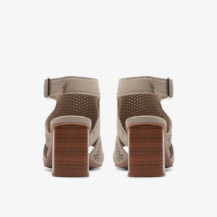 Siara 65 Flow Stone Nubuck Women Clarks Sandals and Flip Flops